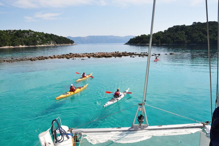 Mljet-catamaran-and-sea-kayaks